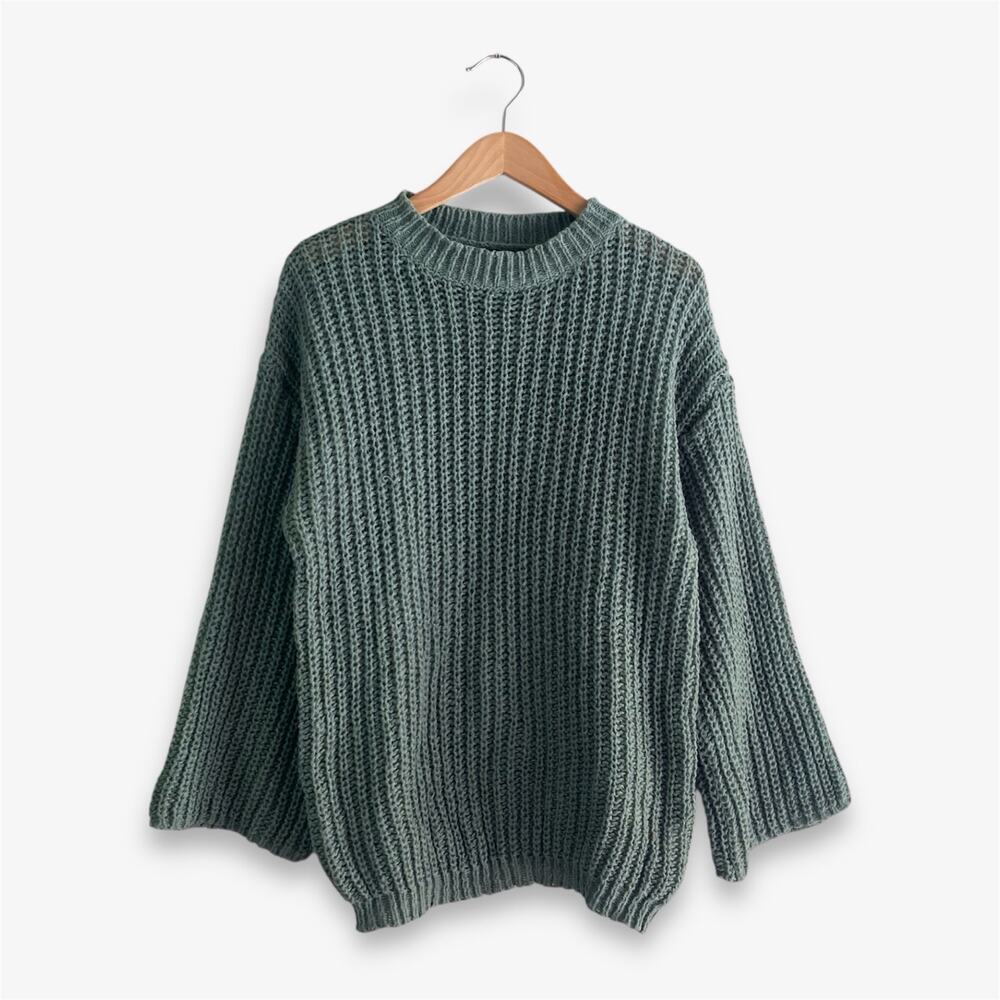 Shein Olive Cable Knit Sweater Women’s Small
